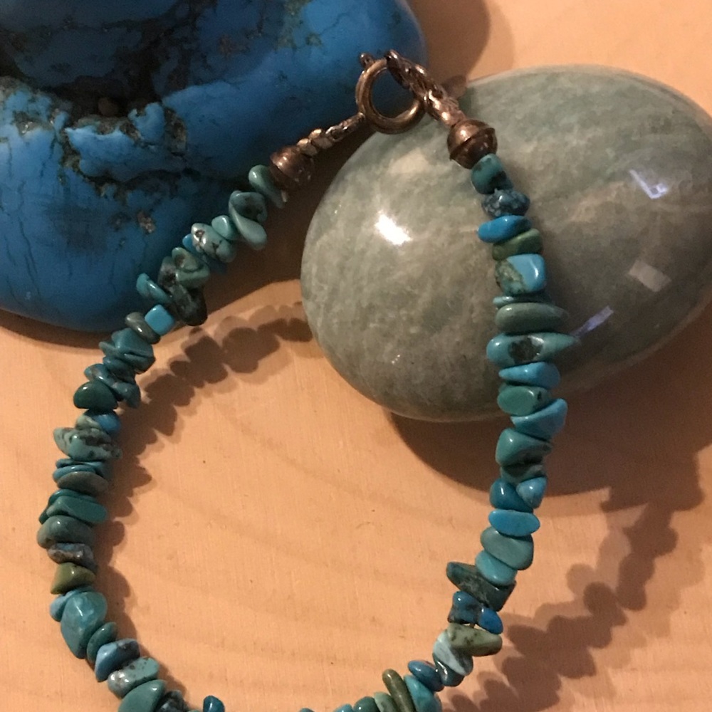 Running Bear turquoise and sterling bracelet